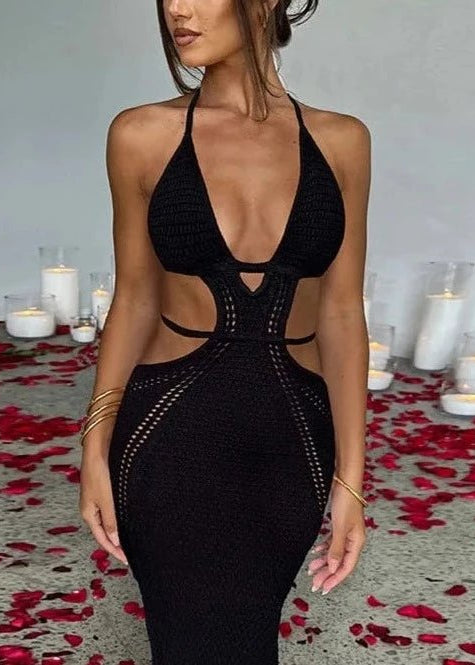 ALINA - VESTIDO ESPALDA DESCUBIERTA CROCHÉ - MALIBUBARCELONA