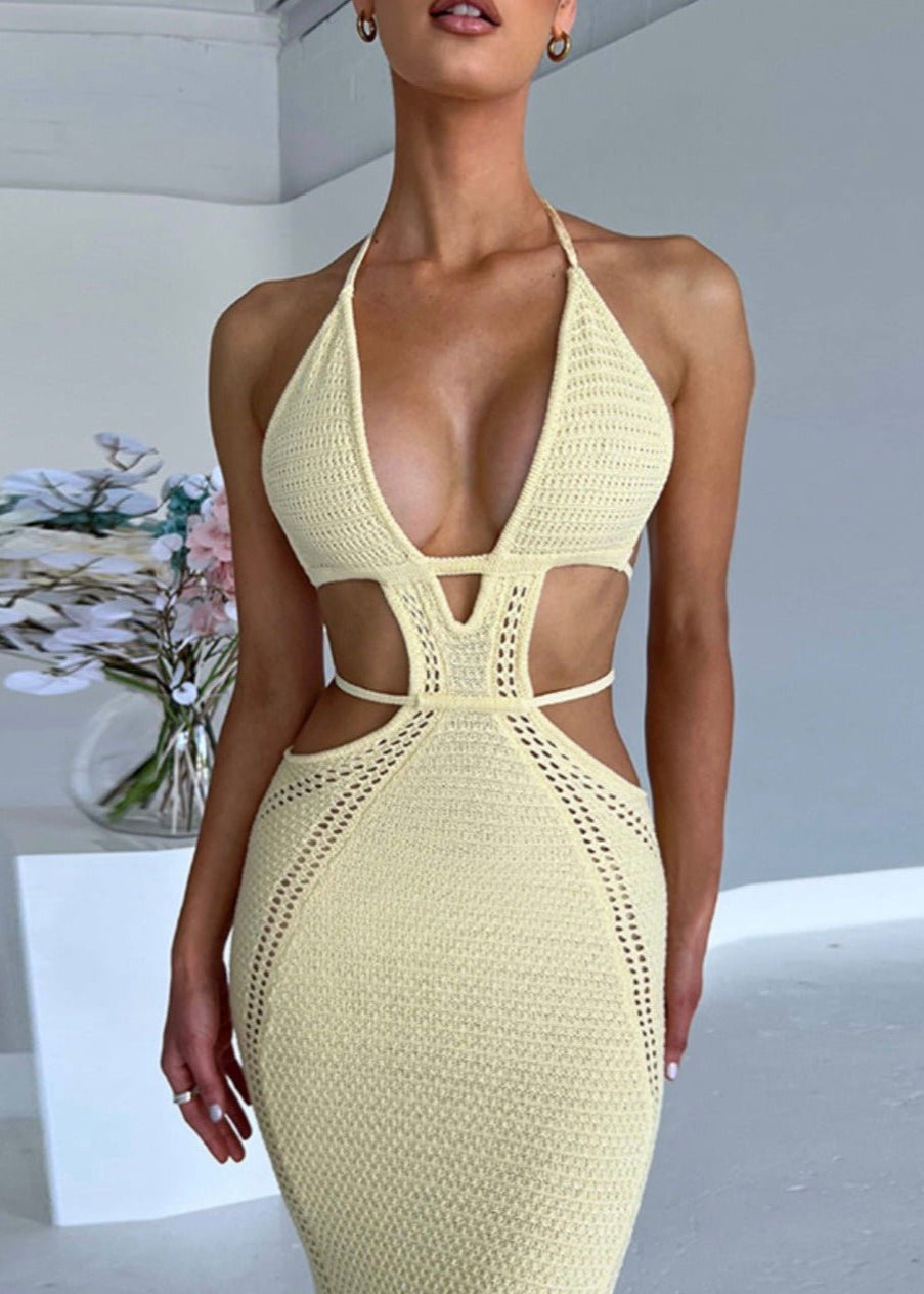 ALINA - VESTIDO ESPALDA DESCUBIERTA CROCHÉ - MALIBUBARCELONA