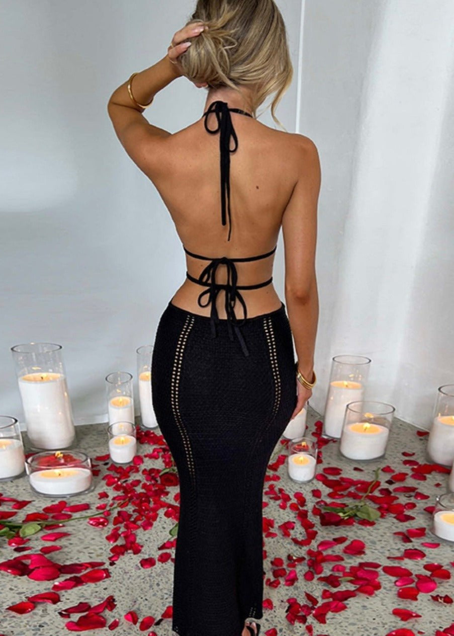 ALINA - VESTIDO ESPALDA DESCUBIERTA CROCHÉ - MALIBUBARCELONA