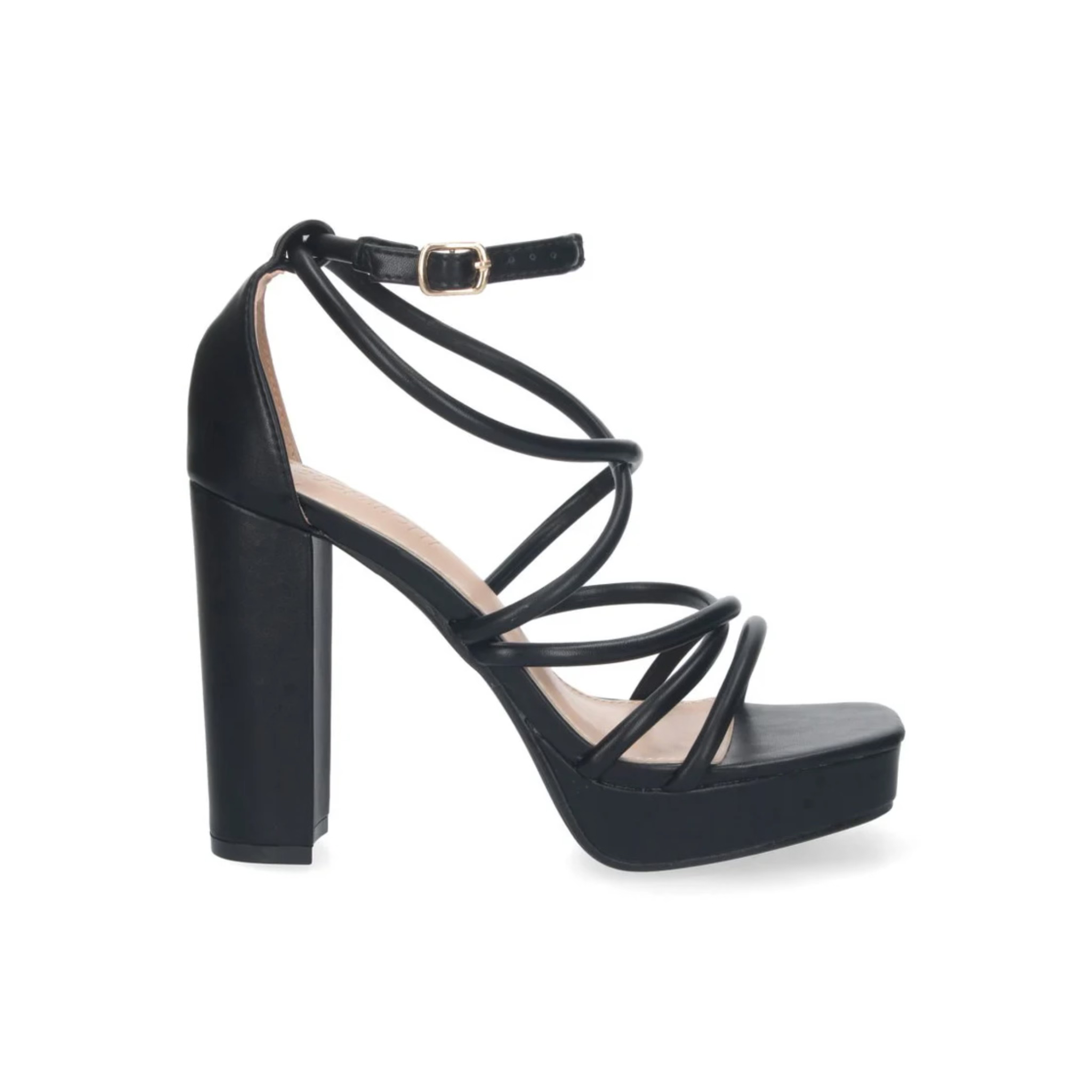 sandalias tacón alto tiras cruzadas mujer elegante negro beige